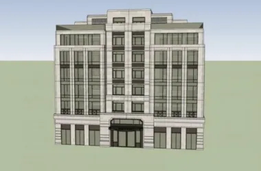 Modern Multi-Story Residential Building Model in SketchUp-BIM WORLD