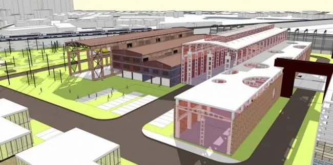 Sketchu Industrial Building | Hanyang Iron Factory, Multi story Industrial Building, Modern Style