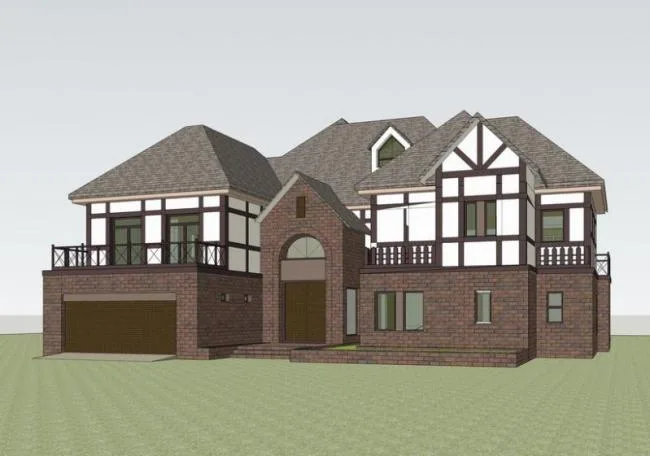 Sketchup Villa Model | Solo Villa, Classical Style, French Style