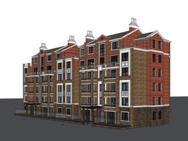 Sketchup Residential Model | Multi story Residence, Classical Style