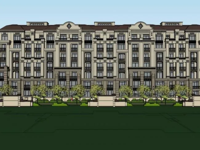 Sketchup Residential Model | Multi story Residence, Garden House, Classical Style