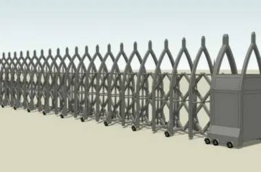 Electric Telescopic Doors for Entrance and Exit Gates | SketchUp Material Model-BIM WORLD