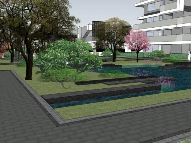 Sketchup Landscape Model | Community Landscape, Residential Landscape, Modern Style