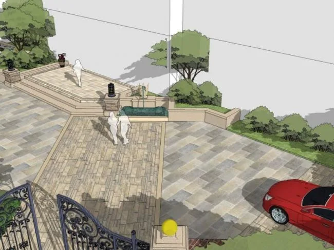 Sketchup Landscape Model | Cultural Park Landscape, Park Landscape, Classical Style