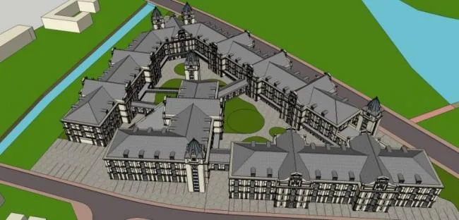 Sketchup Residential Model | Multi story Residence, Classical Style