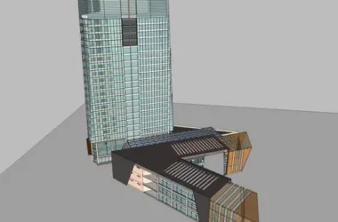 Modern High-Rise Office Building Model in SketchUp-BIM WORLD