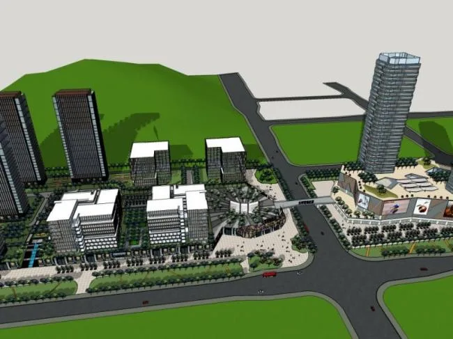 Sketchup Complex Model | Multi story High rise Complex, Office Building, Hotel, Commercial, Apartment, Modern Style