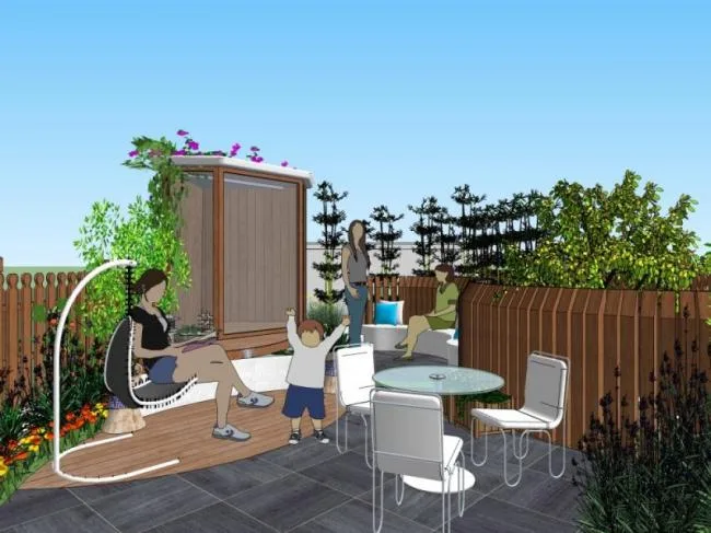 Sketchup Landscape Model | Villa Courtyard, Modern Style
