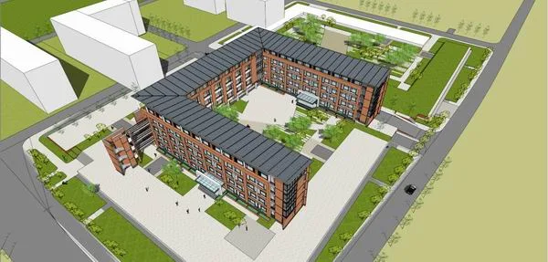Sketchup School Model | Multi story Teaching Building School, Campus Educational Architecture, Modern Style