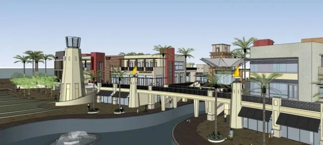 Sketchup Business Model | Multi story Fisherman's Wharf Commercial Street, Modern Style