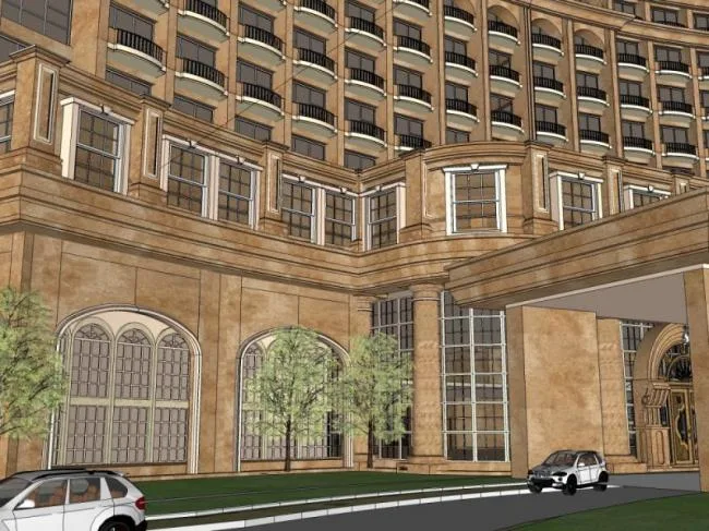 Sketchup Hotel Model | Multi story Hotel, Classical Style