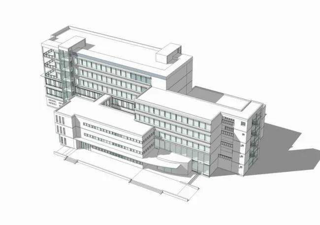 Sketchup Office Model | Multi Story Office Building, Modern Style