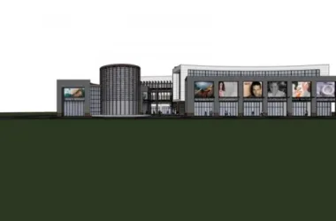 SketchUp Business Model: Multi-Story Commercial Street with Modern Clubhouse Design-BIM WORLD