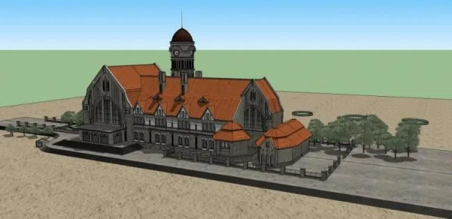 Sketchup Cultural Model | Multi story Church, Cultural Architecture, Baroque Style, Classical Style