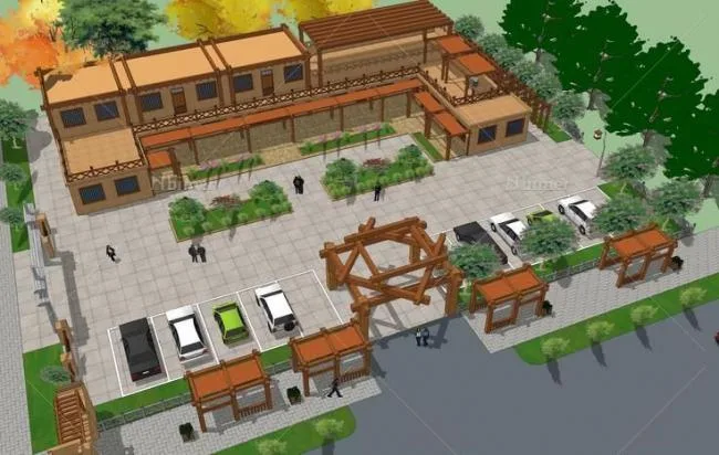 Sketchup Office Model | Civil and Architectural Research Institute, Office Building, Modern Style