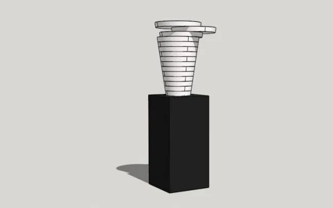 Sketchup Material Model | Landscape Sculpture Sketch Model Material Component, Modern Style