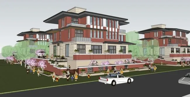 Sketchup Villa Model | Parallel Villa, Grassland Style