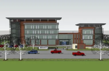 Modern Multi-Story Office Building Model in SketchUp-BIM WORLD