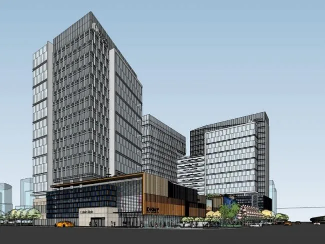 Sketchup Complex Model | Multi story Commercial Complex, Modern Style
