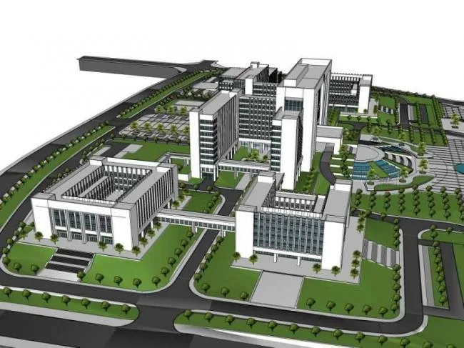 Sketchup Office Model | Administrative Center Planning Office Building, Multi story High rise, Modern Style