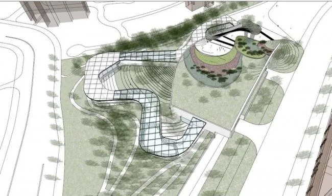 Sketchup Landscape Model | Street side Park, Modern Style, Park Landscape