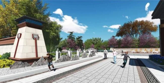Sketchup Landscape Model | Hotel Landscape, Modern Chinese Style