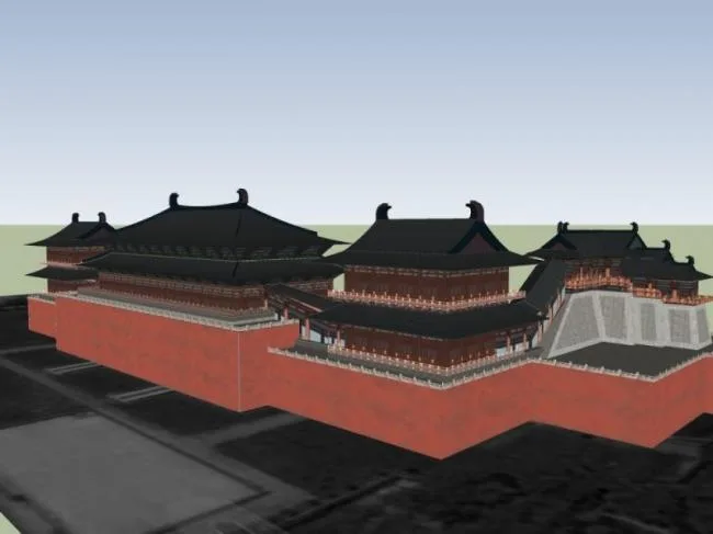 Sketchup Ancient Architecture Model | Multi story Daming Palace Hanyuan Hall, Chinese Style, Ancient Architecture