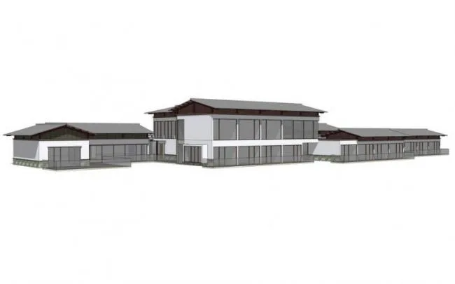 SketchUp Hotel Model | Multi-Story Inn in Modern Chinese Style for Commercial Use