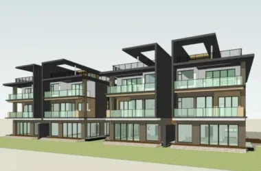 Modern Twin Villa Design | SketchUp 3D Model-BIM WORLD