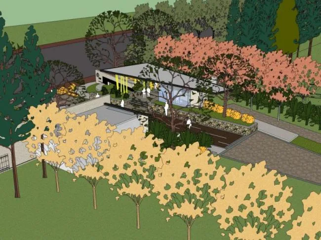 Sketchup Landscape Model | Community Landscape, Residential Landscape, Modern Style
