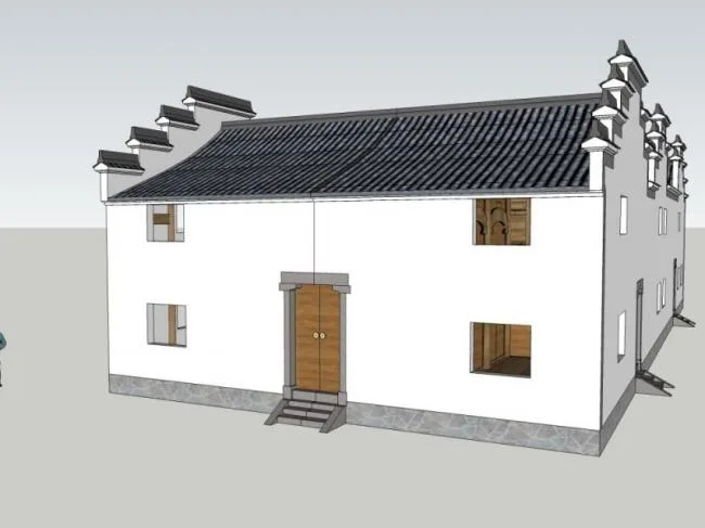 Sketchup Ancient Architecture Model | Multi story Ancestral Hall, Chinese Style, Ancient Architecture
