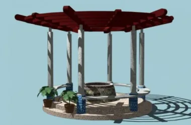 SketchUp Models: Pavilions, Landscapes, and Leisure Structures-BIM WORLD