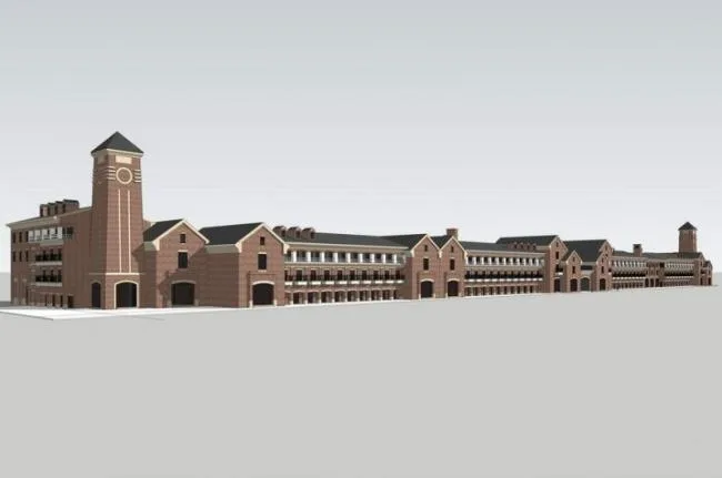SketchUp Business Model: Multi-Story Commercial Street in British Classical Style