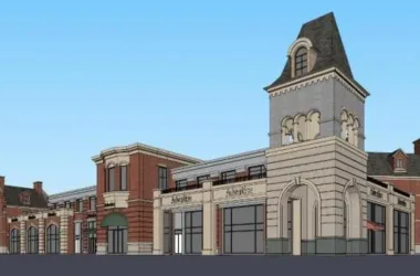 SketchUp Business Model: Multi-Story British Classical Commercial Building-BIM WORLD