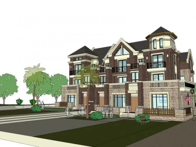 Sketchup Villa Model | Multi row Villa, Modern Style