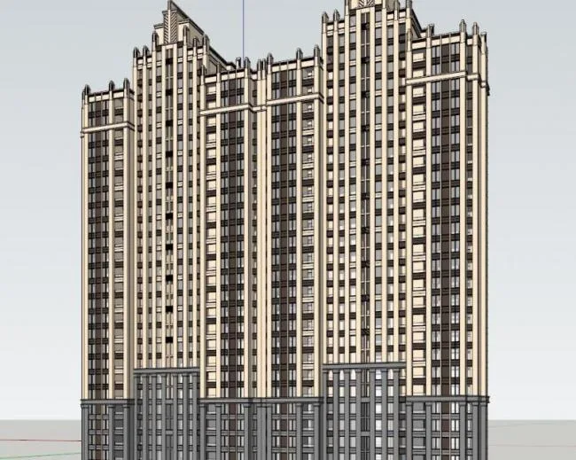 SketchUp Residential Models: Classical High-Rise Apartment Buildings