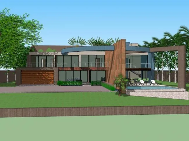 Sketchup Villa Model | Solo Villa, Modern Style