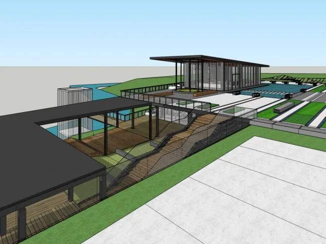 Sketchup Business Model | Multi story clubhouse, commercial building, modern style