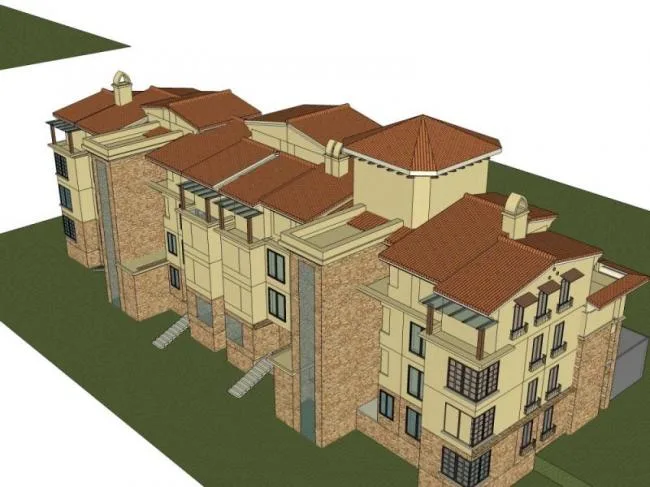 Sketchup Residential Model | Multi story Residence, European Style, Residential Architecture, Classical Style