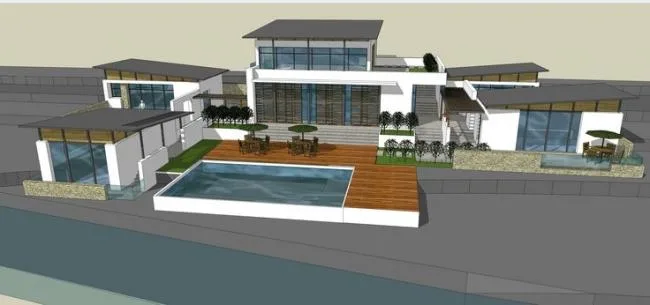 Sketchup Villa Model | Solo Villa, Modern Style