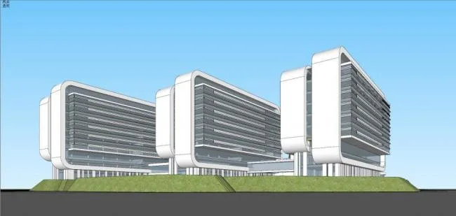 Sketchup Hospital Model | High rise Hospital, Medical Building, Modern Style