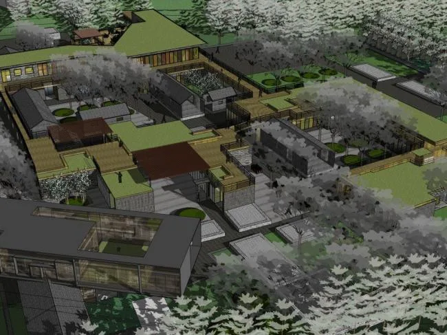 Sketchup Business Model | Community Center, Modern Style, Business