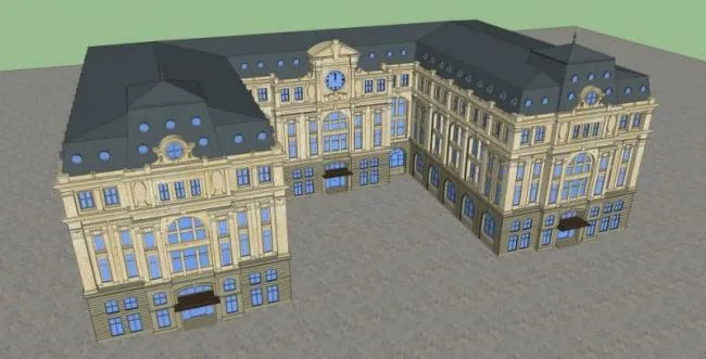 Sketchup Office Model | Multi story Office, European Classical Style