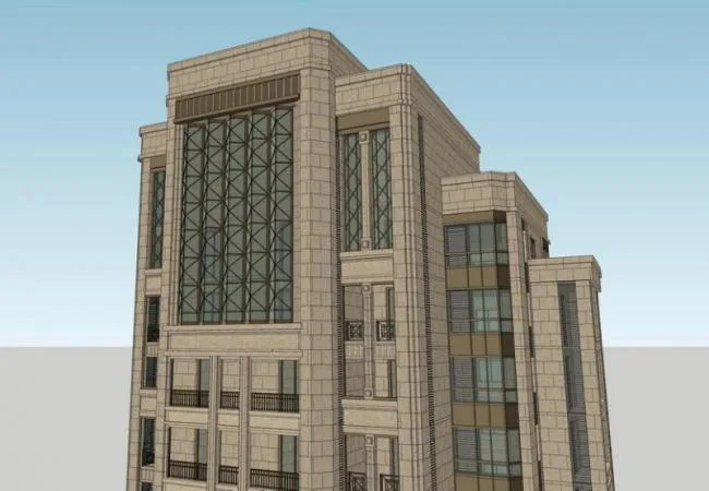 Sketchup Residential Model | Super High rise Residential Buildings, Residential Buildings, Neoclassical Style