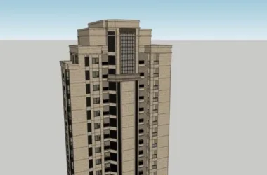 Classical Style Super Tall Residential Model in SketchUp-BIM WORLD