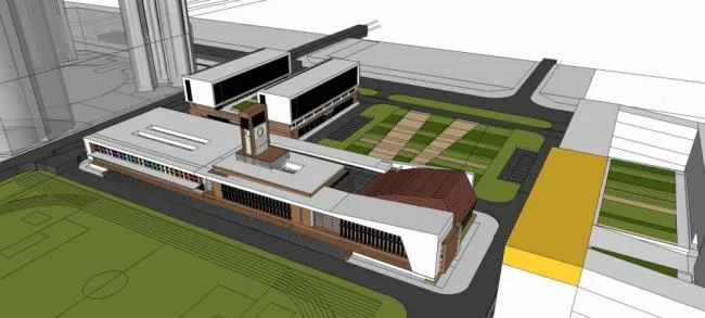 Sketchup School Model | Multi story Elementary School, School Teaching Building, Modern Style, Educational Architecture