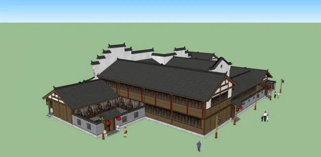 SketchUp Model of Ancient Chinese Architecture: Traditional Courtyard Design