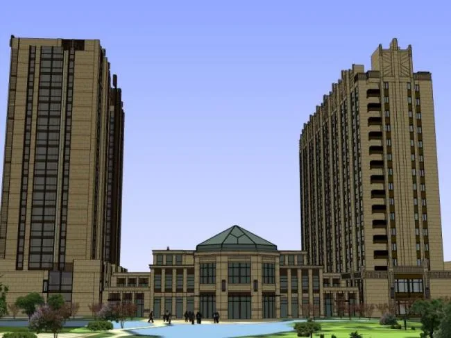 Sketchup Residential Model | High rise residential buildings, residential buildings, classical style