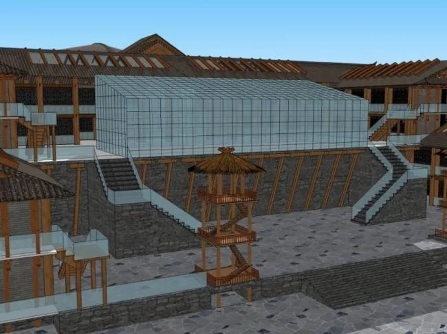 Sketchup Business Model | Multi story Commercial Club, Chinese Style