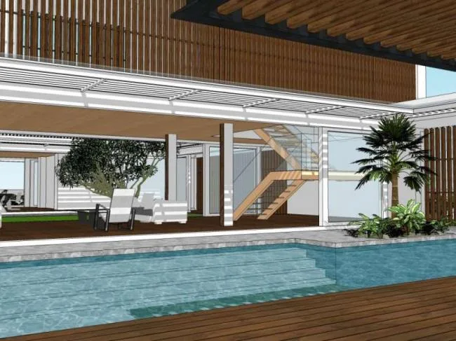 Sketchup Villa Model | Solo Villa, Modern Style